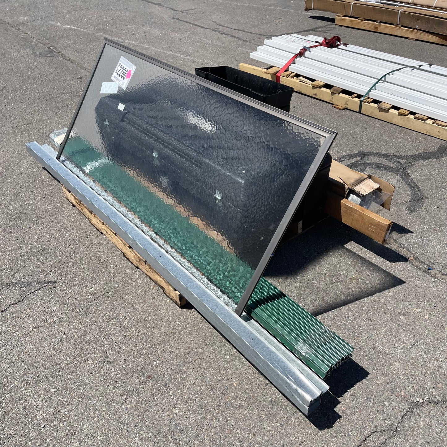 ZA@ Pallet of MIXED Glass Shower Door, Skyline Protective Case, Tool Boxes, & More! (AS-IS)