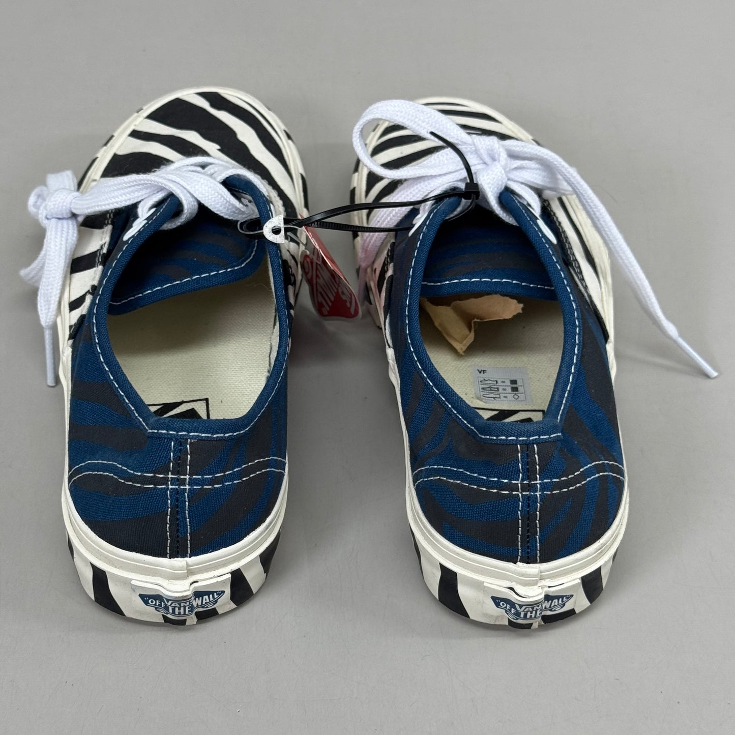 VANS Animal Classic Zebra Slip-On Sneakers Women's Sz 5.0 Men's 3.5 Blue/Black