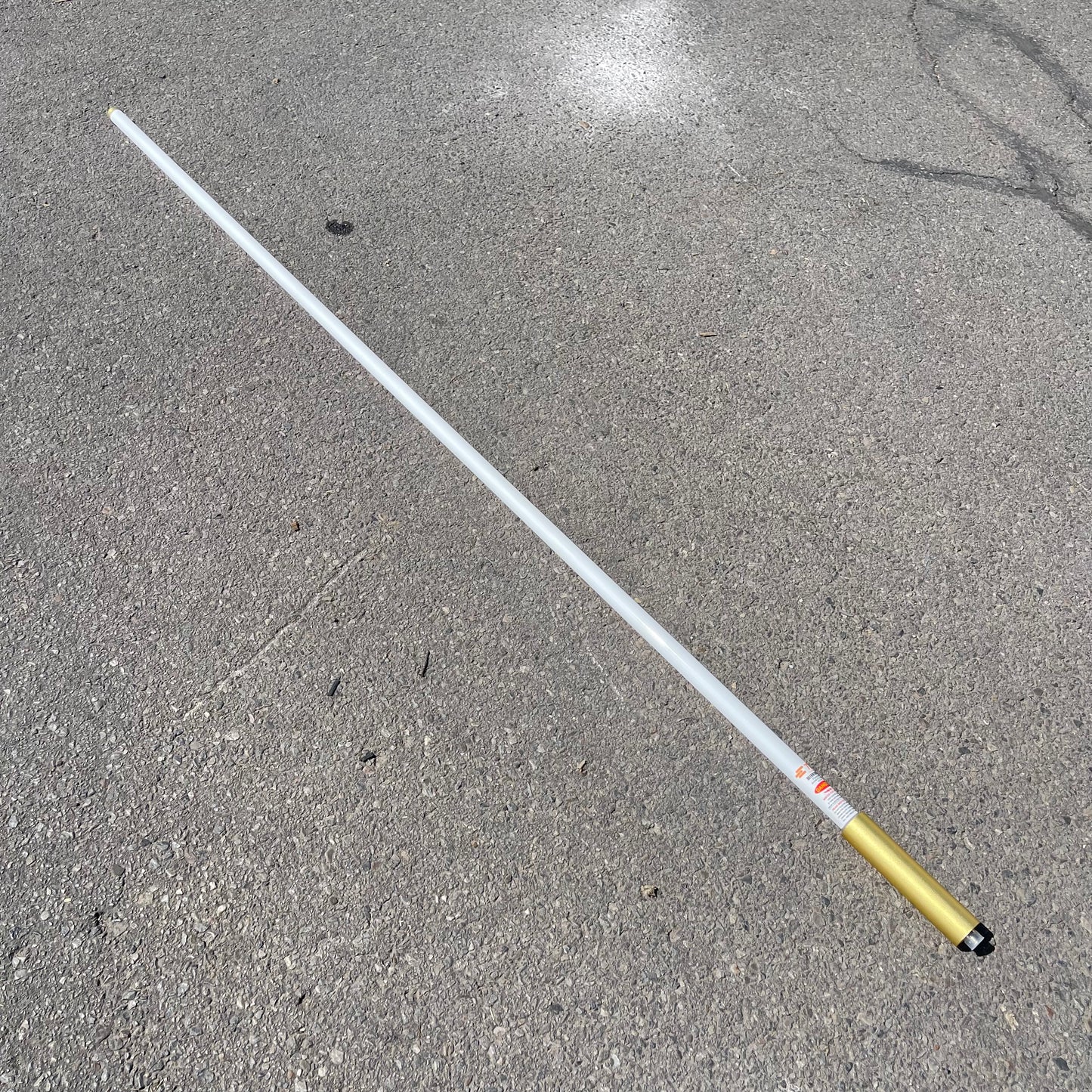 Z@ TE CONNECTIVITY Fiberglass UHF Antenna 80"x1.5" White & Gold FG4505W (New)