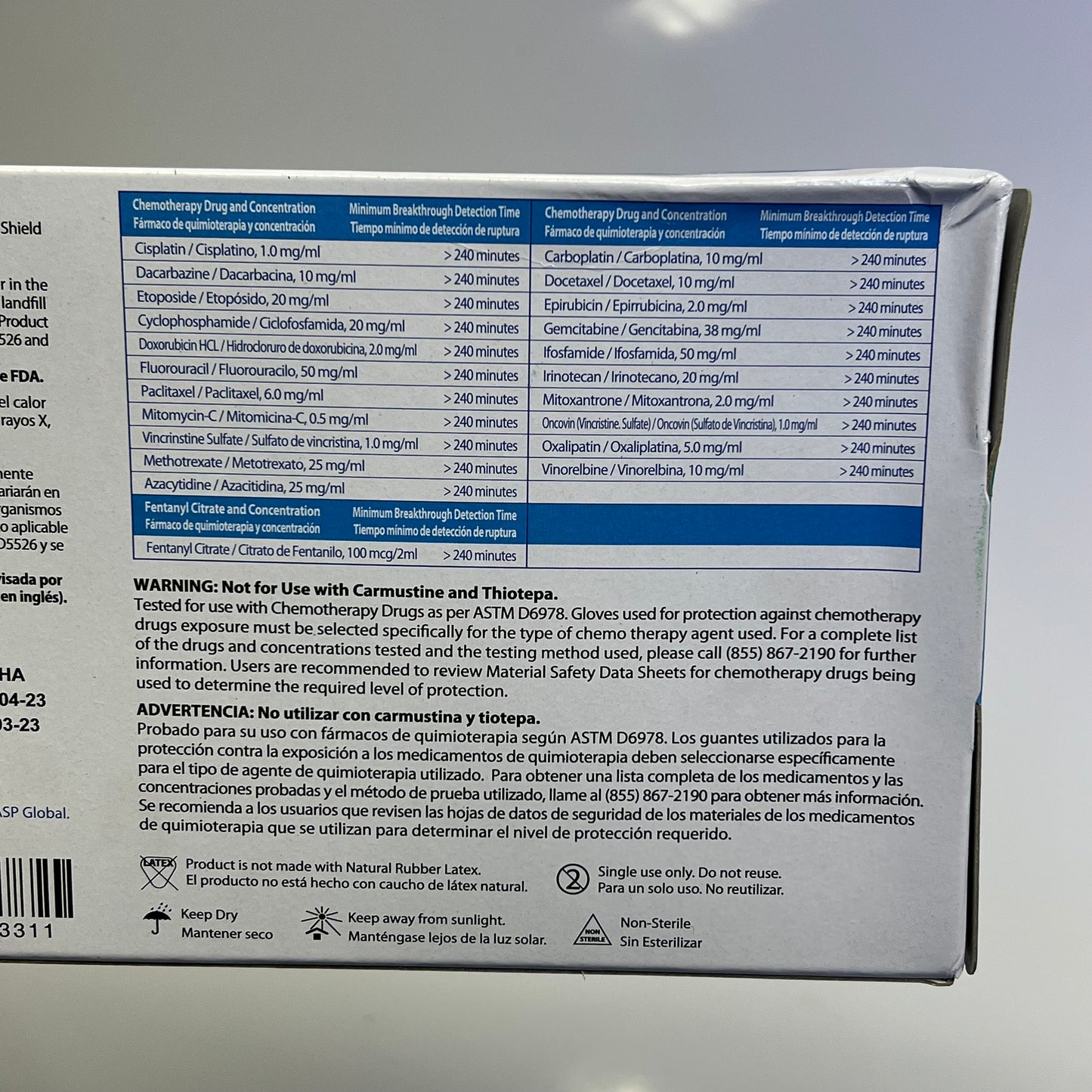 ASP (2 PACK, 200 EACH) Protective Fit BIO Exam Gloves Unisex Sz S PFG200S-BIO