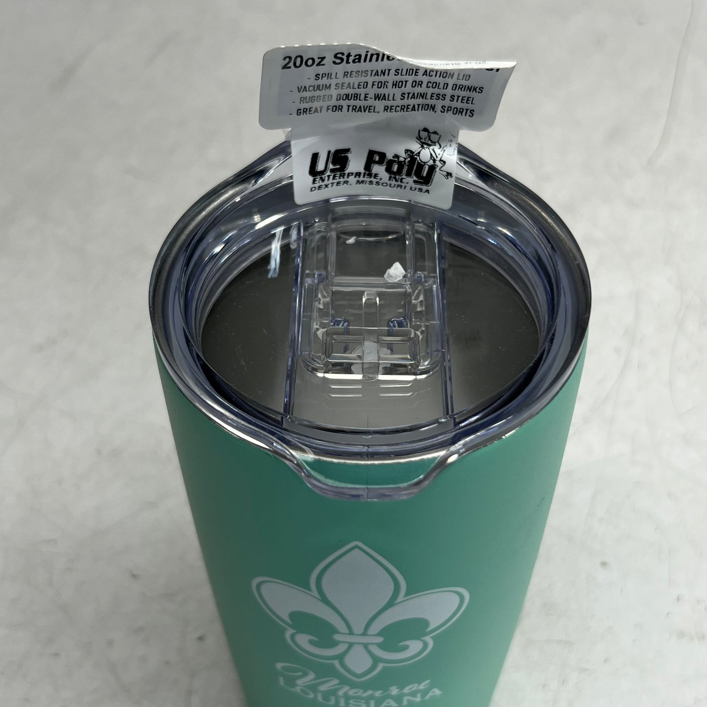 US PALY 20 Oz Stainless Steel Tumbler with Design, Mint C800-WM