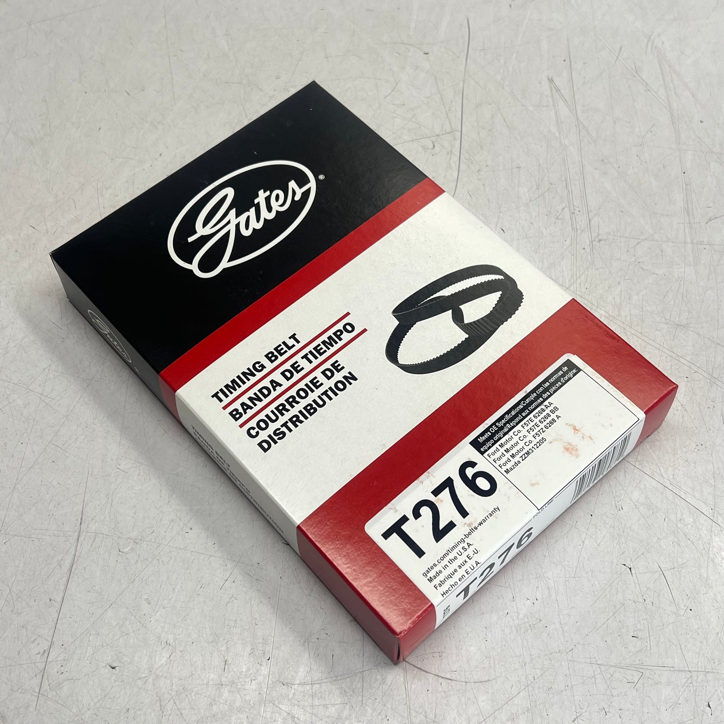 GATES Power Grip Timing Belt For Ford & Mazda 131 Teeth 49.125" L Black T276