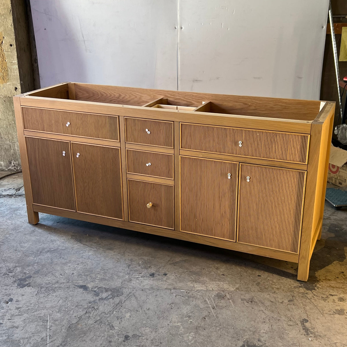 CANITIES Double Sink All Wood Vanity - Cabinet Only Sz 71"L x 22"W x 34"H Sonoma Oak CAB-WHOK-71D