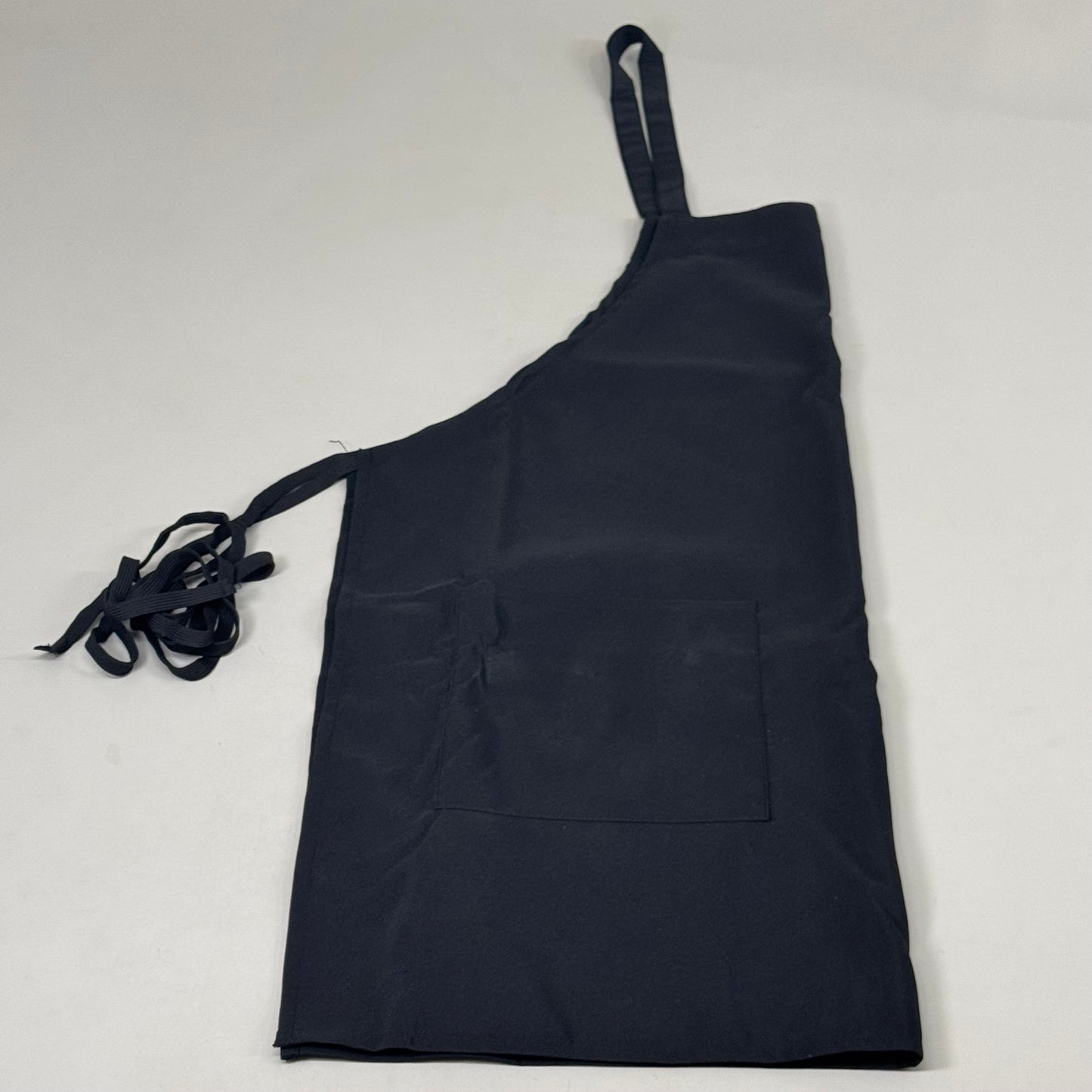 ZA@ Chef Apron (24 PACK) 3 Pockets, Tubular Tie 100% Polyester Sz OSFM Black AASBLK-3P(AS-IS, a few have minor sun damage) (Qty: 160, 4.5 lbs each)