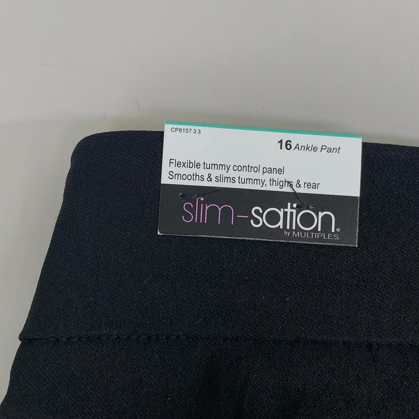 MULTIPLES Ankle Pants Petite Women's Sz 16 Black