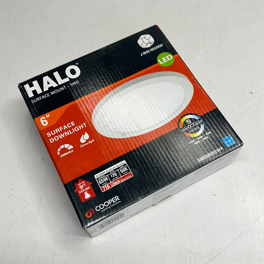 COOPER LIGHTING Halo Surface Mount Light 6" Surface Downlight 5 Color SMD6R69SWH