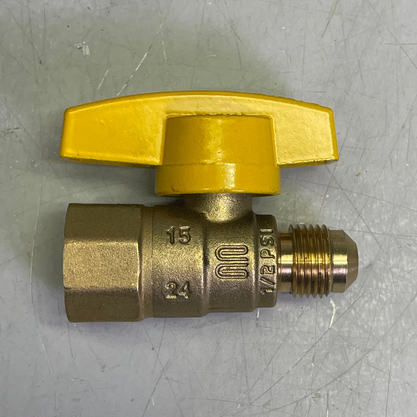 BRASSCRAFT Gas Ball Valve 3/8” OD Flare X 1/2” FIP Brass TBV6-8