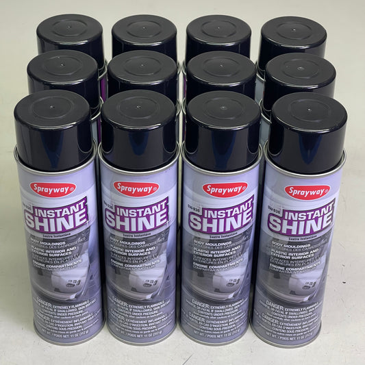 Z@ SPRAYWAY (12 PACK) Multi-Purpose Instant Shine 11 oz Can SW-936 New, Box Condition Varies