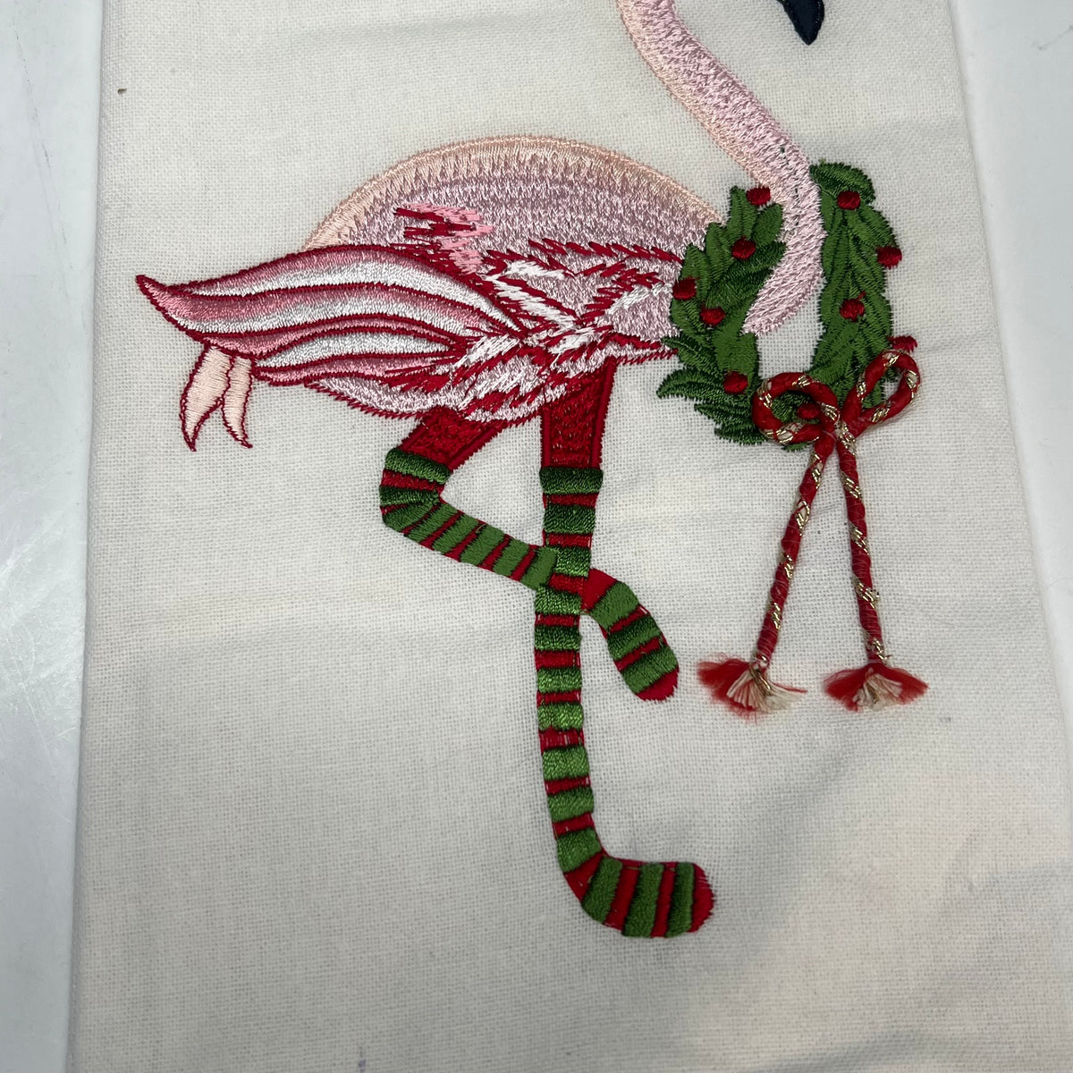 OAKSTREET (2 PACK) Holiday Flamingo Dish Towel Decoration  25"x18" OSW237169