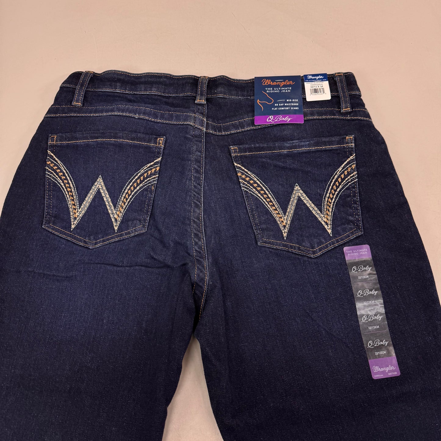 WRANGLER The Ultimate Riding Jean Q-Baby Mid-Rise 32/13 x 34 Avery 10WRQ20VA