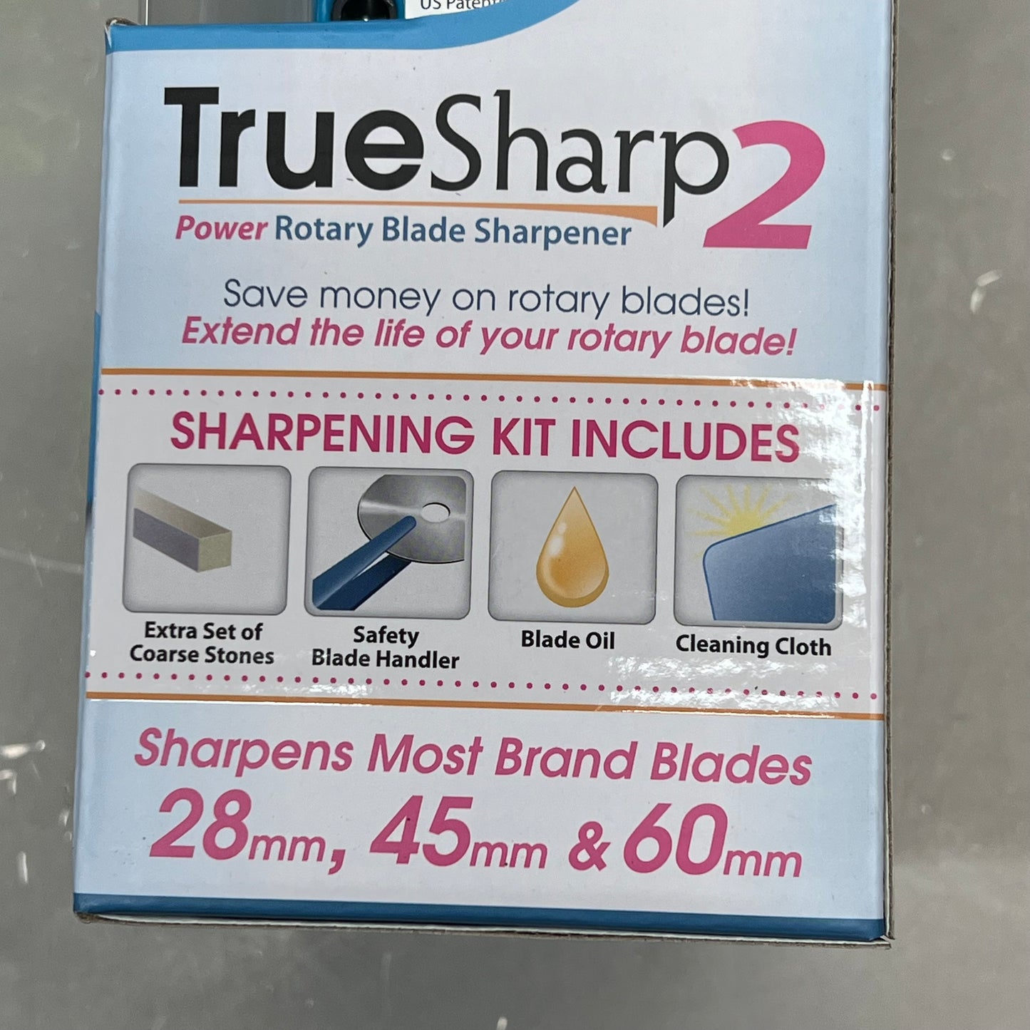 TRUE SHARP 2 High Quality Power Rotary Blade Sharpener Blue TCC-01-21018