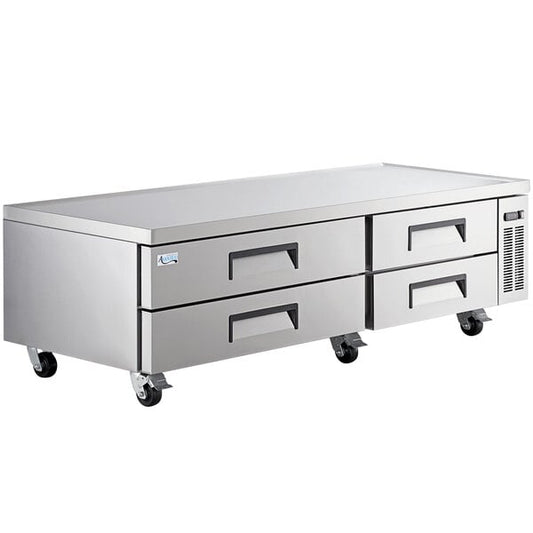 AVANTCO 4-drawer Refrigerated Chef Base 84”x32”x26 Stainless Steel 178CBE84HC
