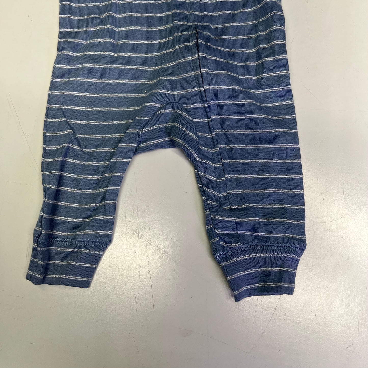 CARTERS (SET OF 2) Soft Farmhouse Pattern Onesie Baby Boy's Sz 3M Blue/White