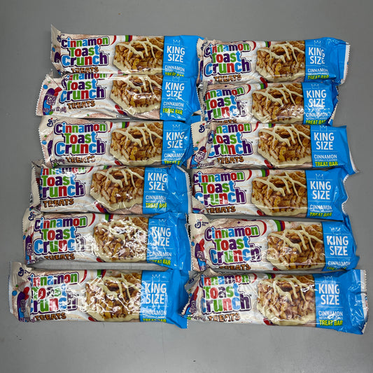 ZA@ GENERAL MILLS (12 PACK, 2.1 oz Each) Cinnamon Toast Crunch Treats Bars BB 03/25