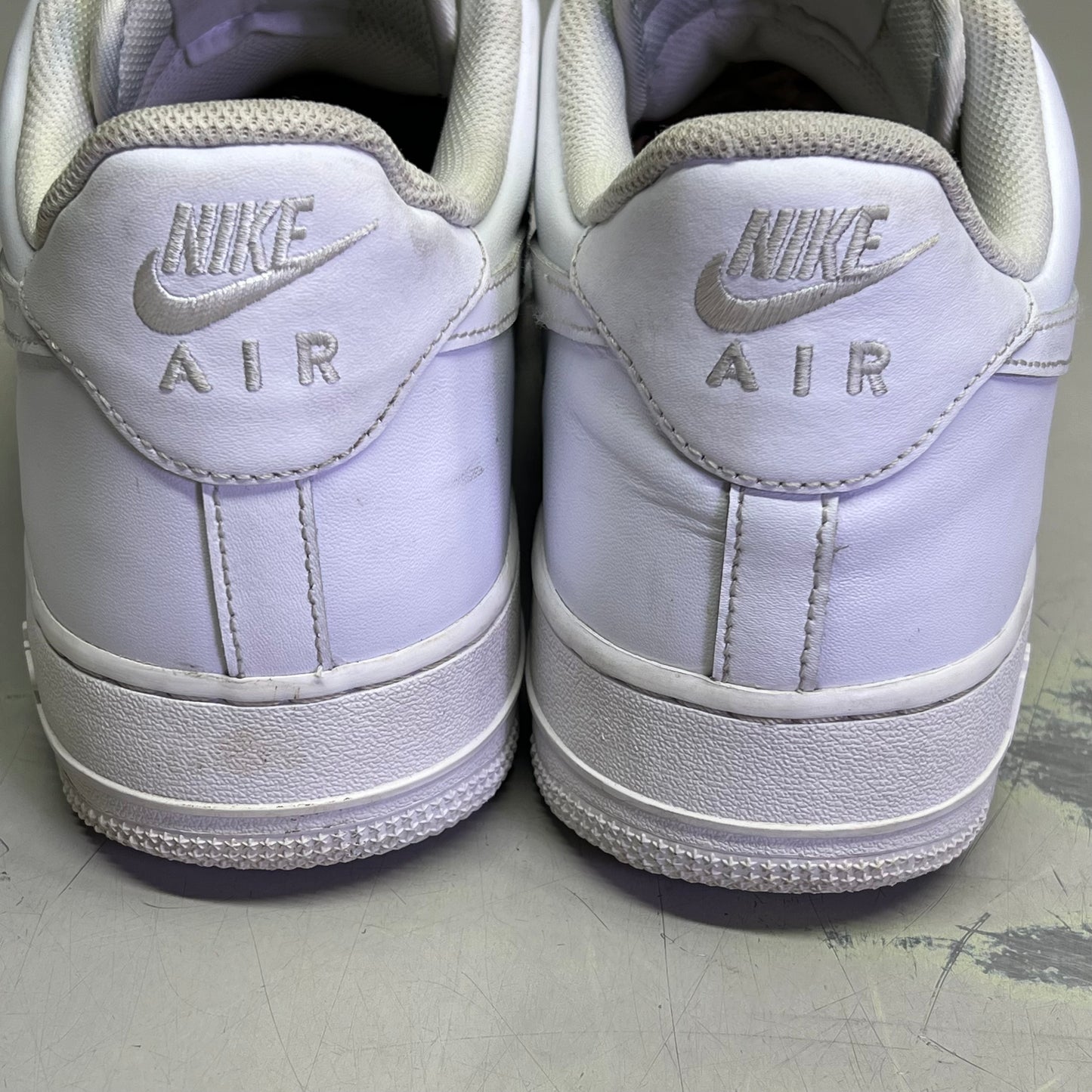 NIKE Air Force 1 '07 Leather Details Men's Sz 15 White (Pre-Owned)