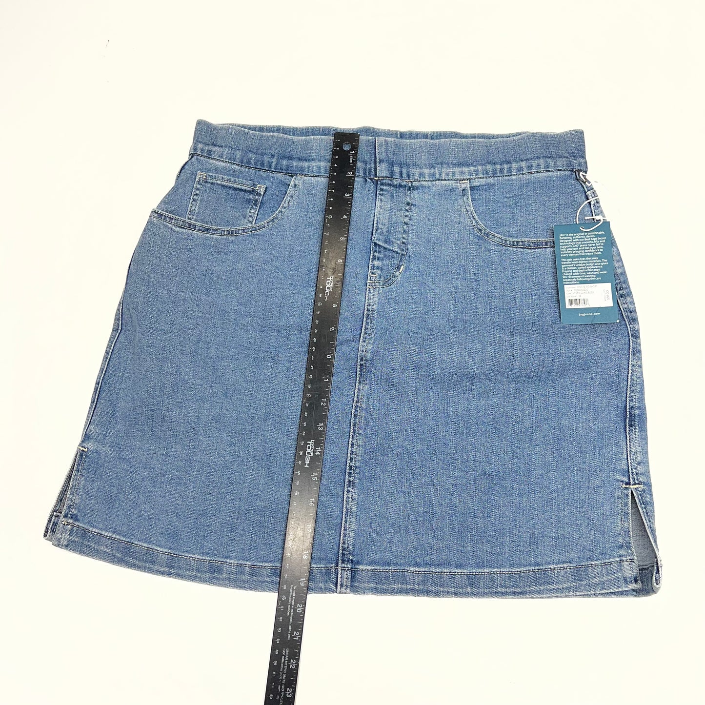 JAG On the Go High Rise Skort Pull-on Women's Sz 14  Silver Lake J3101CSA220