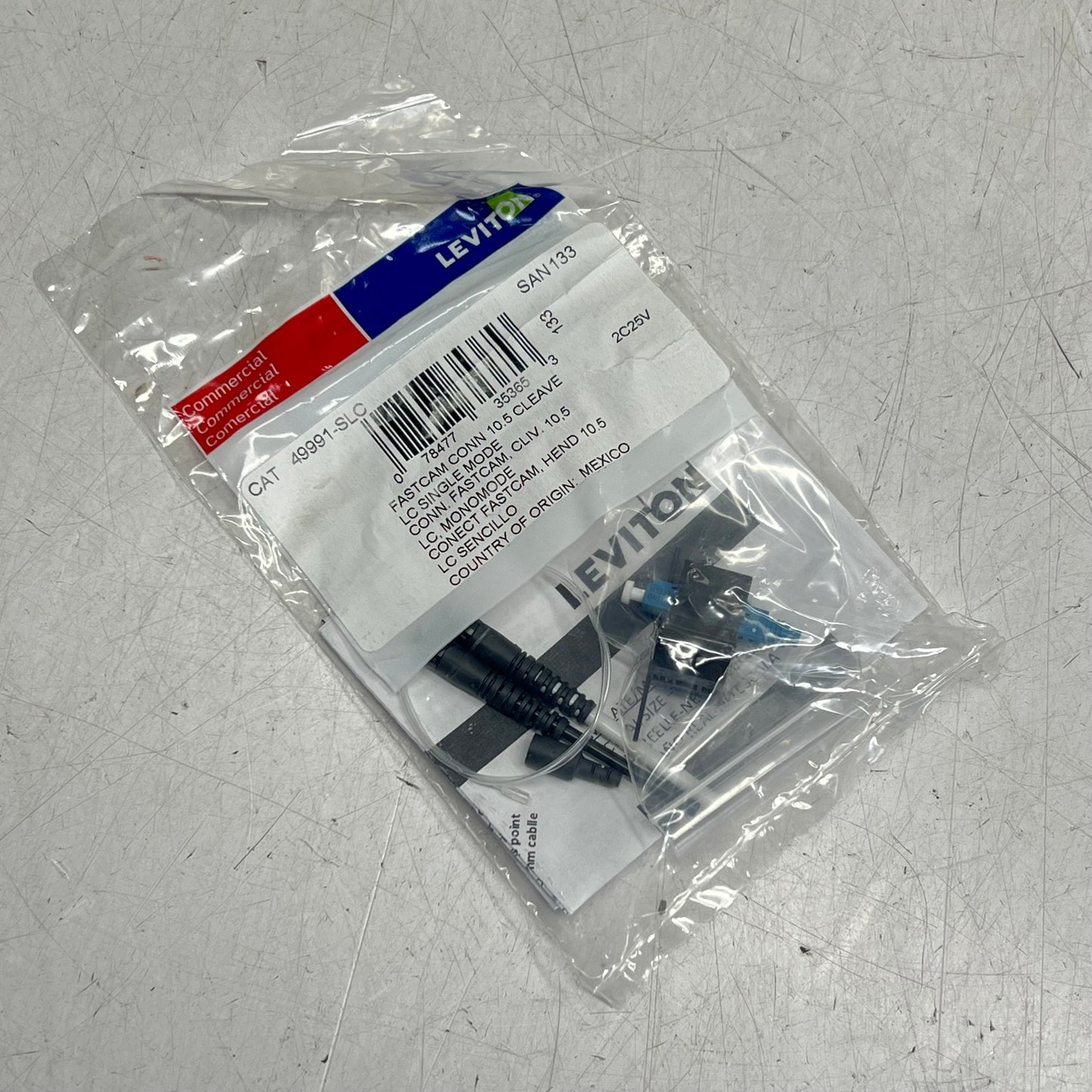 LEVITON Fast Cam Pre-polished Connector Lc Single-Mode Blue 49991-SLC