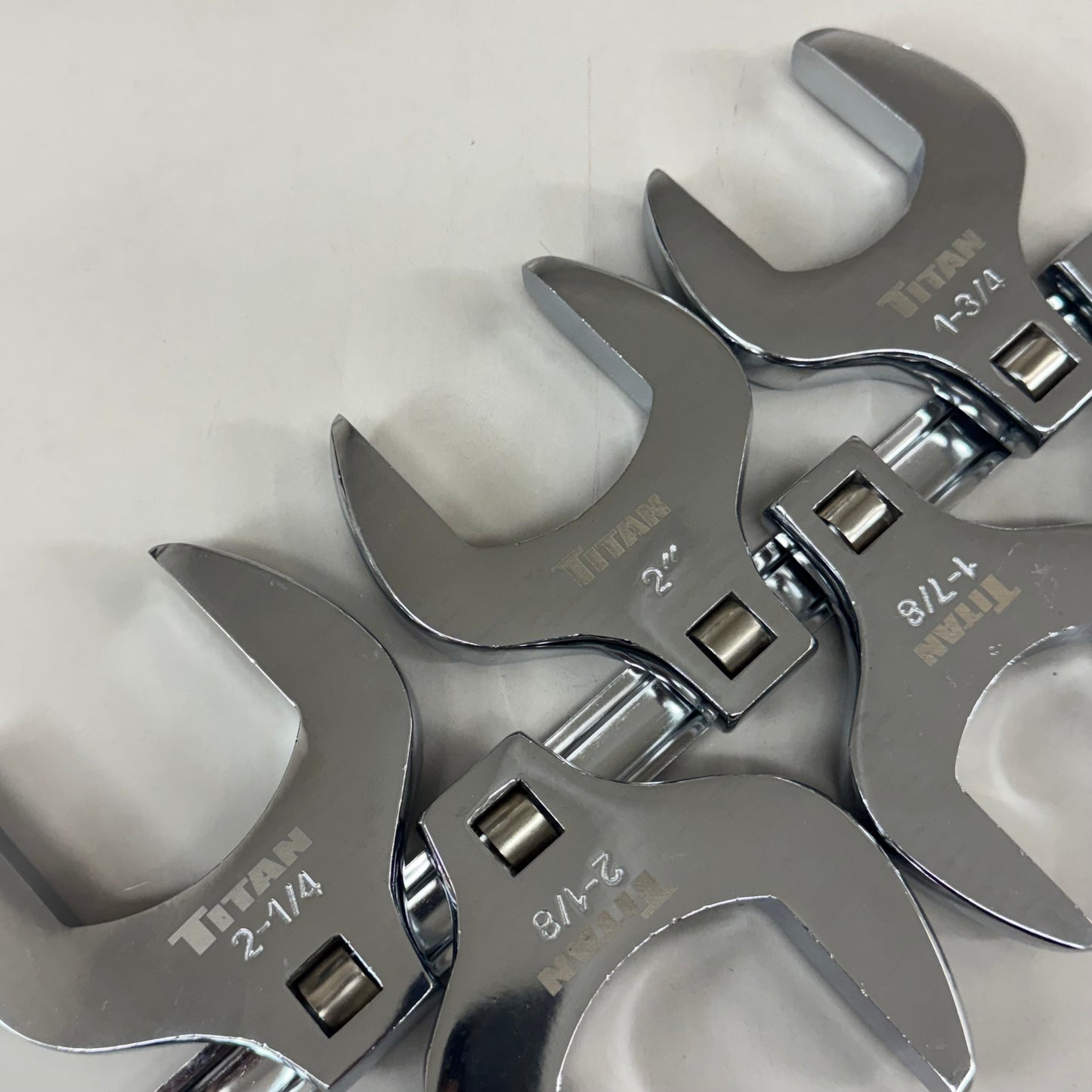TITAN (6 Piece) Professional Tools Crowfoot Wrench Set 1-5/8 to 2-1/4" 17676