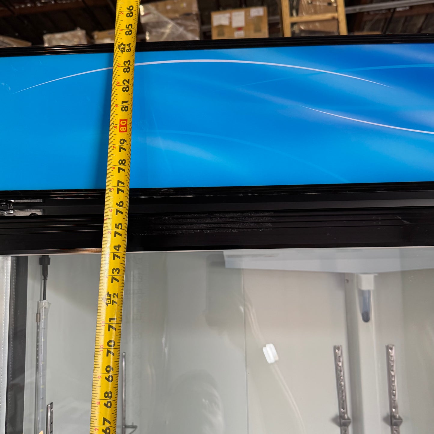 AVANTCO 53" Black Swing Glass Door Merchandiser Freezer with LED Lighting 178GDC49HCB (Cosmetic Damage - 100% Working)
