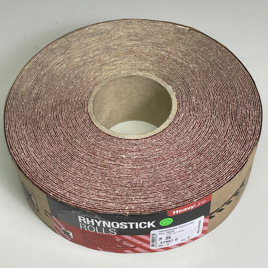 INDASA Rhynostick Sanding Roll 27.5 yds L x 2.75" W 36 Grit Red 960-36