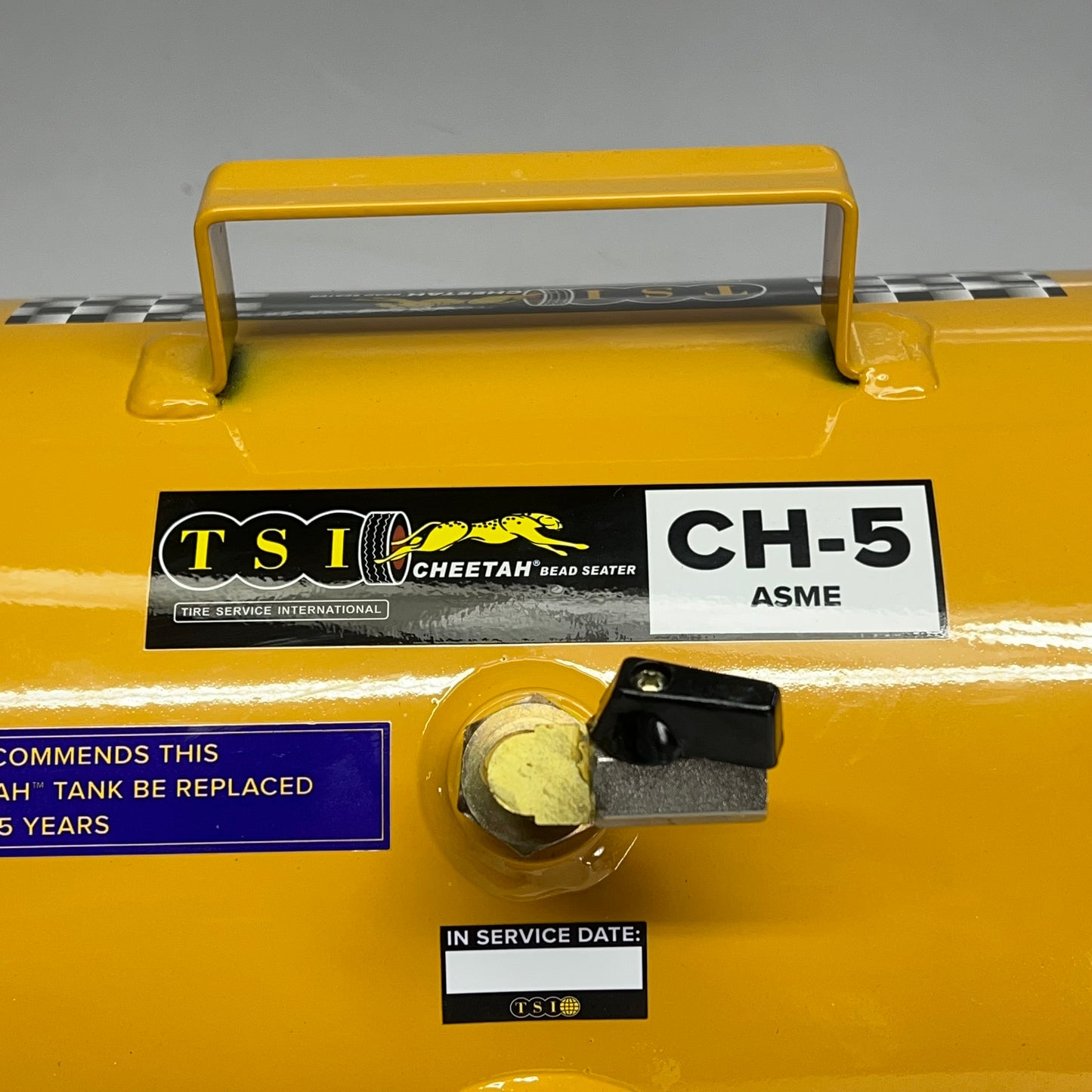 TSI Cheetah Bead Seater Steel 5 Gal ASME Certified 1-1/2″ tank Opening CH-5