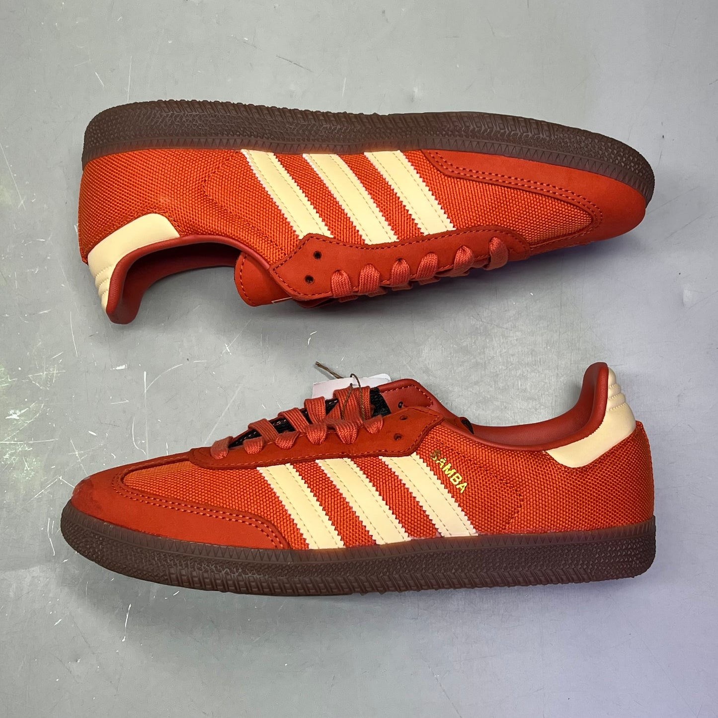 ZA@ ADIDAS Samba OG Soccer Inspired Sneaker Men's Sz 7.5 Collegiate Orange ID1453