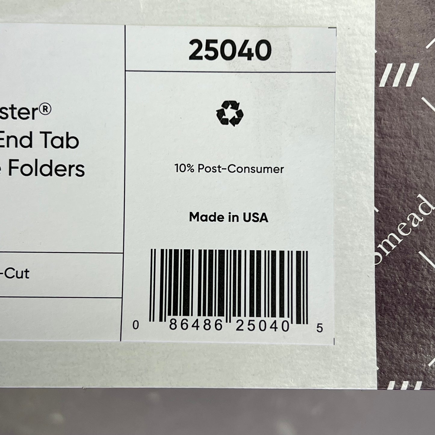 SMEAD (50 PACK) End-Tab Folders W/ Fasteners Straight Cut 2-Ply Blue 25040