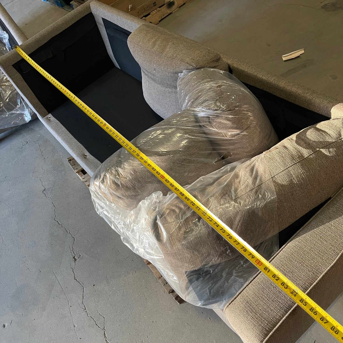 ZA@ Pallet of MIXED Sectional Couch 85” Grey (AS-IS)