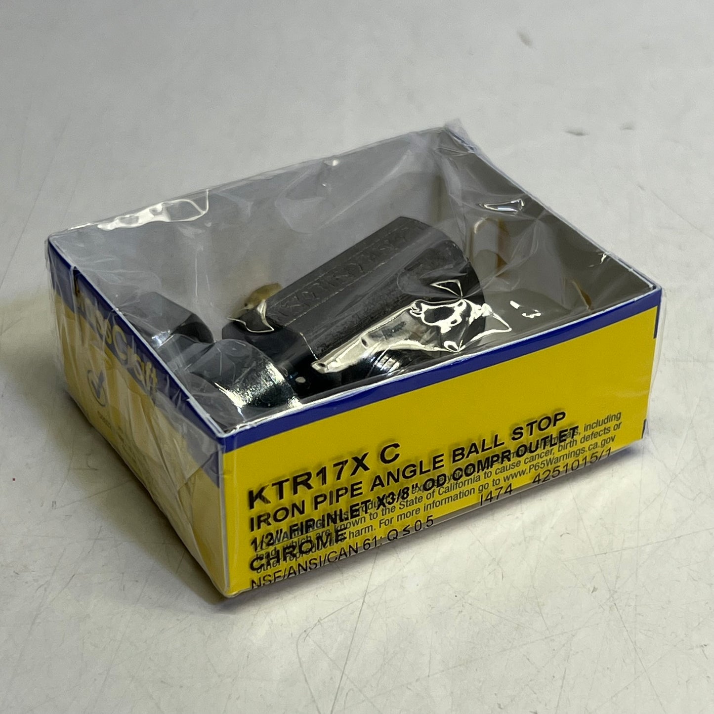 BRASSCRAFT (2 PACK) Iron Pipe Angle Ball Stop  1/2" FIP Inlet x 3/8" OD  KTR17XC