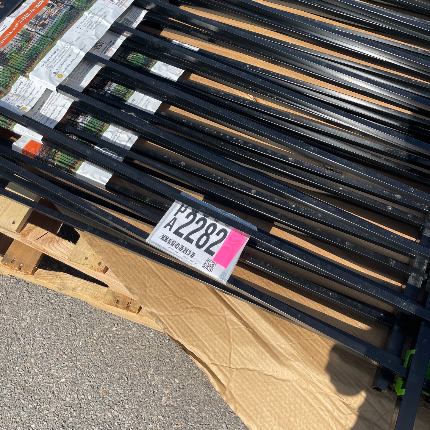 ZA@ Pallet of TUFFBILT Mitchel 3 Rail Fence Panels 5’x6’ ~60 lbs ALUMINUM (NEW)