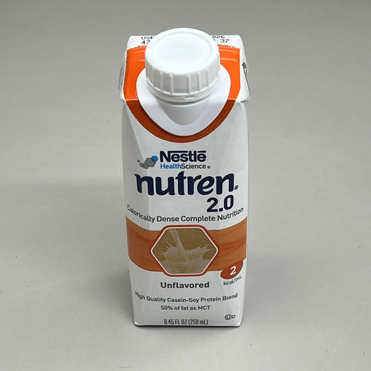 ZA@ NESTLE (24 PACK)Nutren 2.0 Calorie Dense Nutrition Unflavored BB 04/26 8.45fl oz E