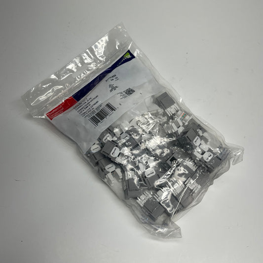 LEVITON (25 PACK) Extreme Cat 6 Quickport Jack Quickpack Gray 61110-BG6