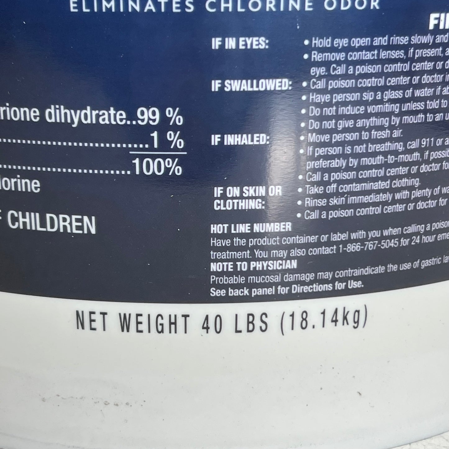 MEMBER'S MARK Chlorinating Granules EPA REG 935-42-71421 40lb