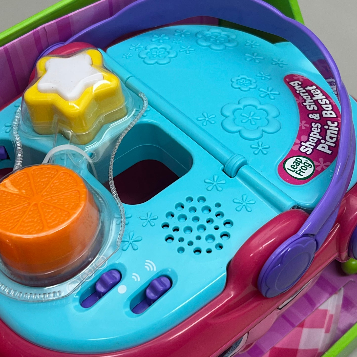 VTECH Leap Frog Picnic Basket Teaching Shapes & Sharing Pink Girls 6+ Month 6036