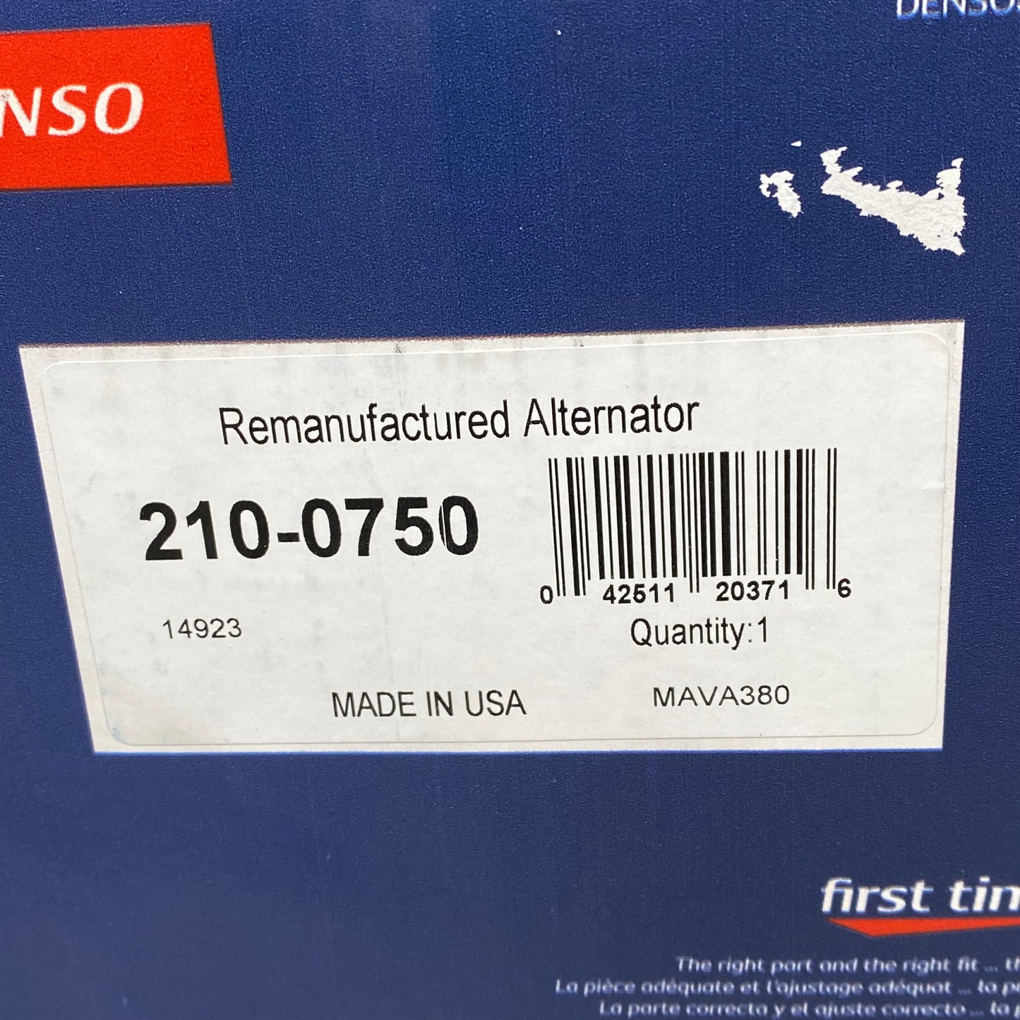 DENSO Remanufactured Alternator Replacement For Wilson, Honda, Acura ETC As-is 210-0750