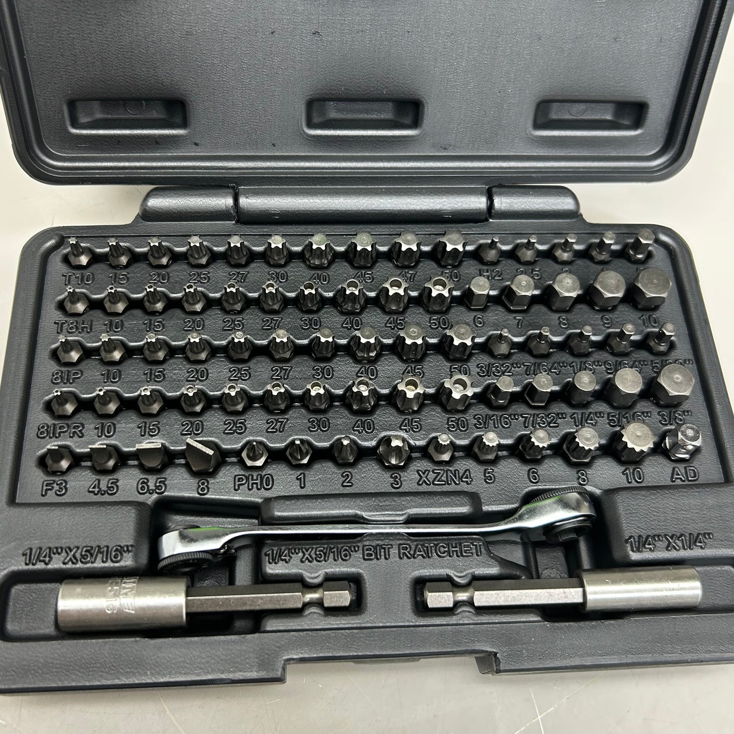 VIM TOOLS (77 PCS) Low Profile Master Bit Set 5/8" Long Bits Black VHC77