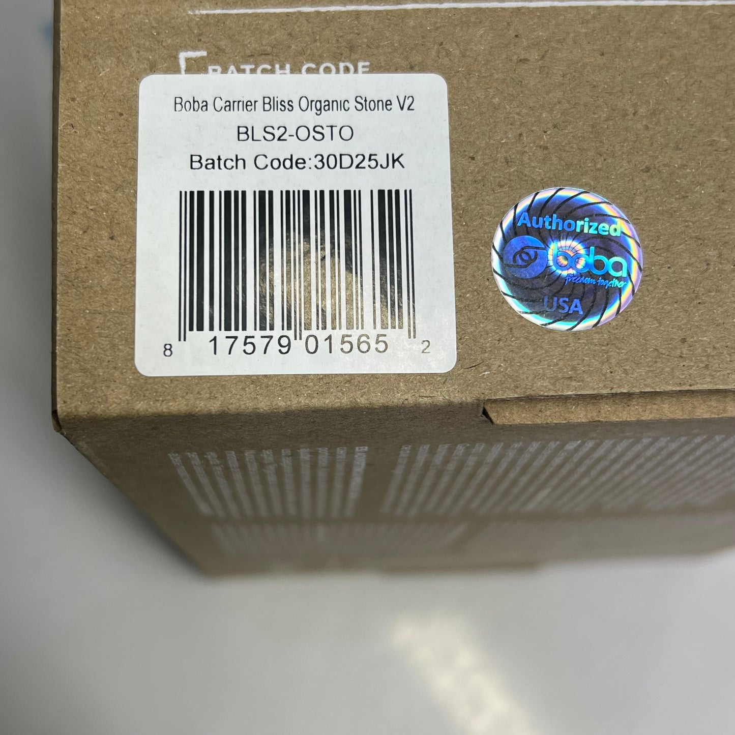 ZA@ BOBA Bliss Baby Carrier One Size 24"-58" Waist Organic Stone BLS2-0STO C