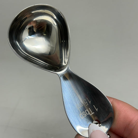 RSVP (5 Spoons) Teardrop Oval Stainless Steel Measuring Spoon 1tbs,1tsp,1/2tsp,1/4tsp,1/5tsp Chrome