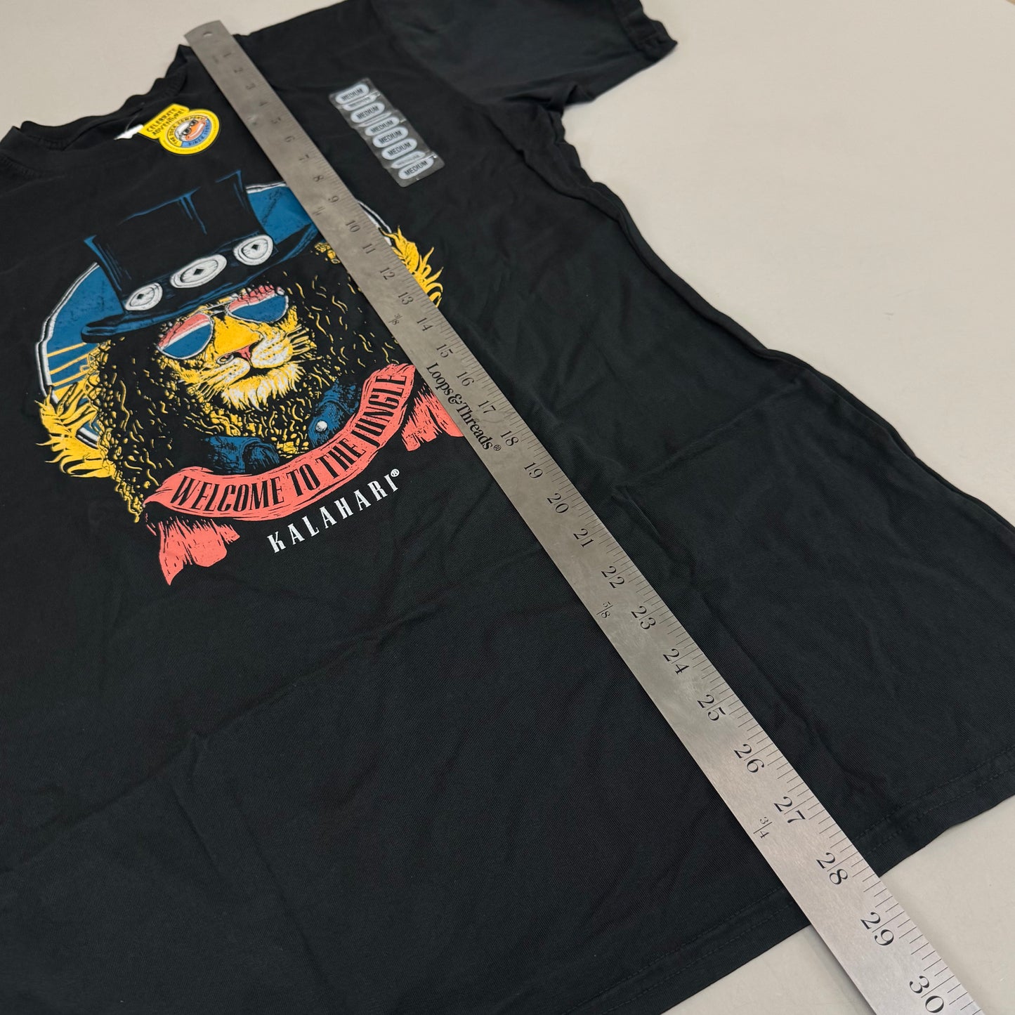 THE DUCK COMPANY Welcome To The Jungle Kalahari T-Shirt Adult Medium Black,Blue,Yellow