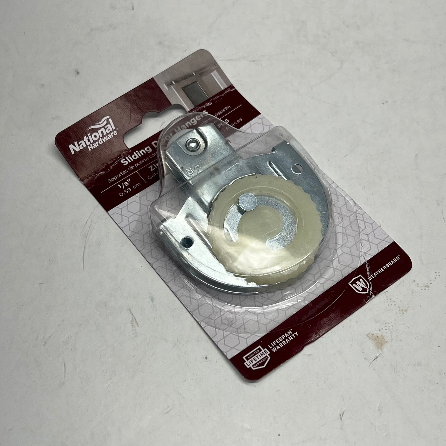 NATIONAL HARDWARE (2 PACK) Sliding Door Hanger 1/8" Offset Silver Zinc Plated