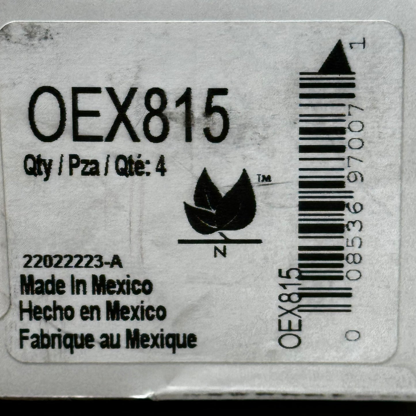 WAGNER OEx Premium Ceramic Disc Brake Pad Set 5 1/2" x 2" OEX815