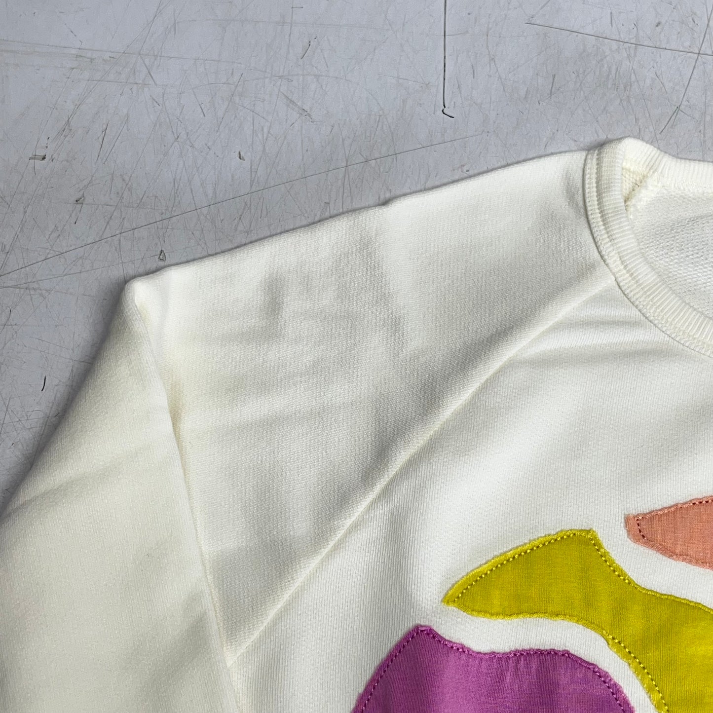 CLOUD 9 Terry Sweatshirt California Inspired  Women's Sz S Antique White