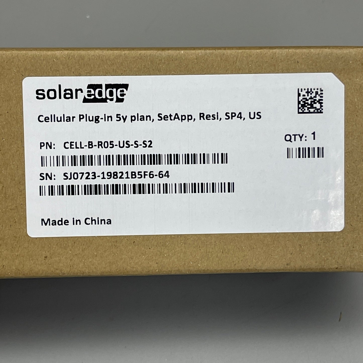 SOLAREDGE Wireless Internet Kit Antenna Cellular Plug-In CELL-B-R05-US-S-S2 (New)