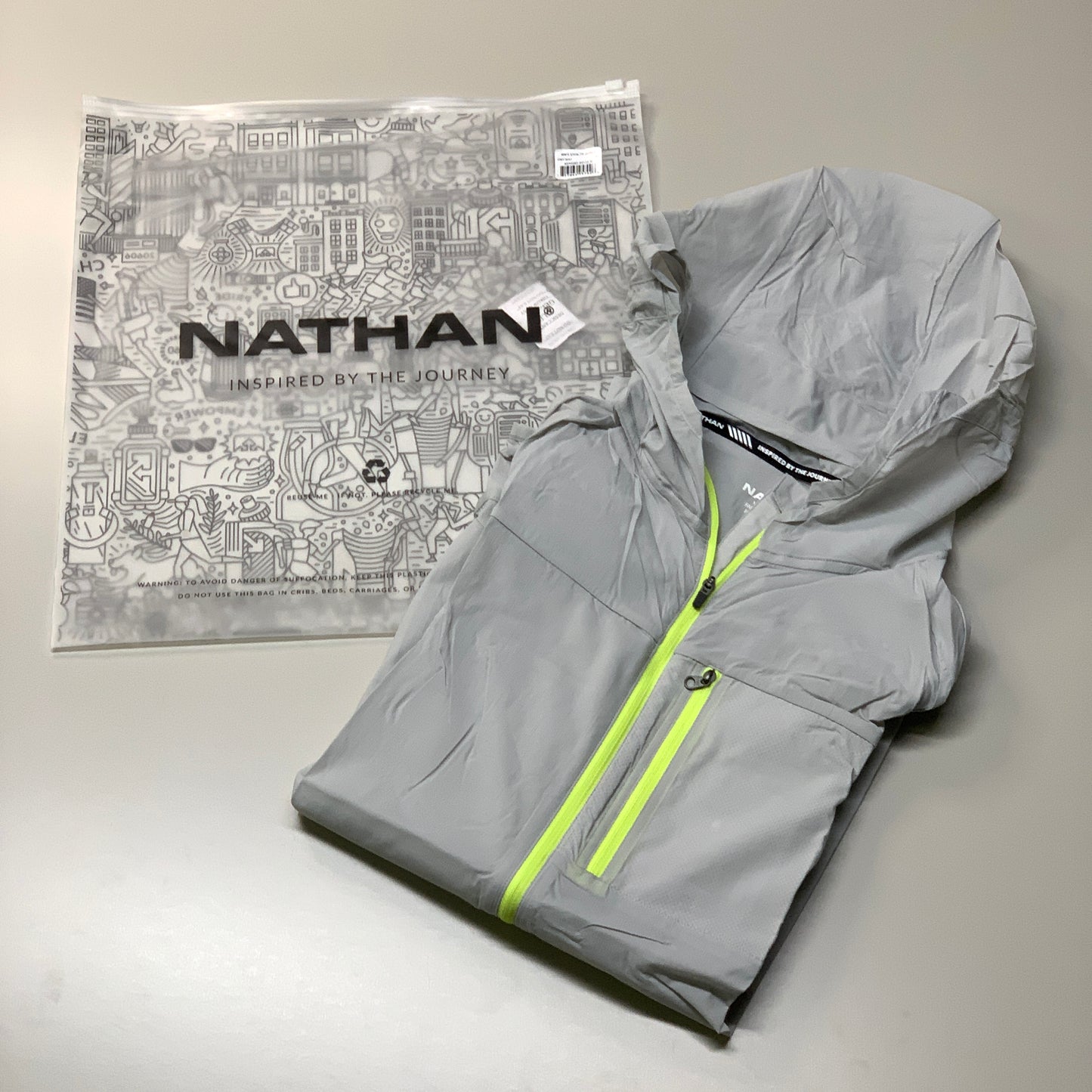 NATHAN Stealth Jacket W/ Hood Women's Grey Mist Size M NS90080-80122-M