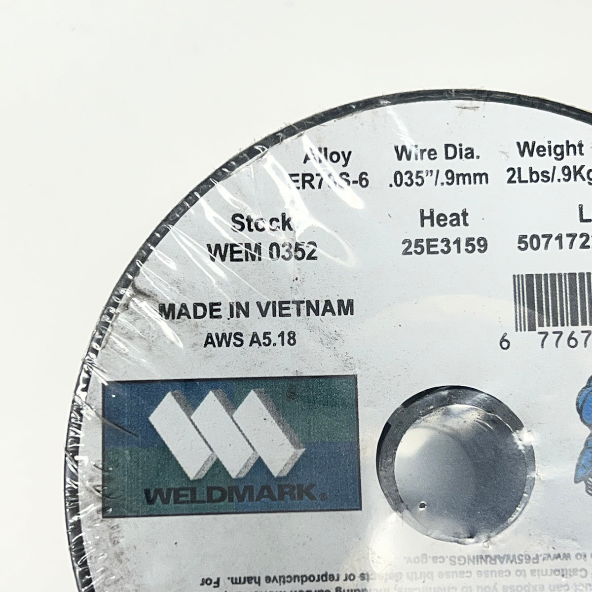 WELDMARK Carbon Steel Filler Metal For Gas Shielded Weld 0.35" Copper WEM 0352