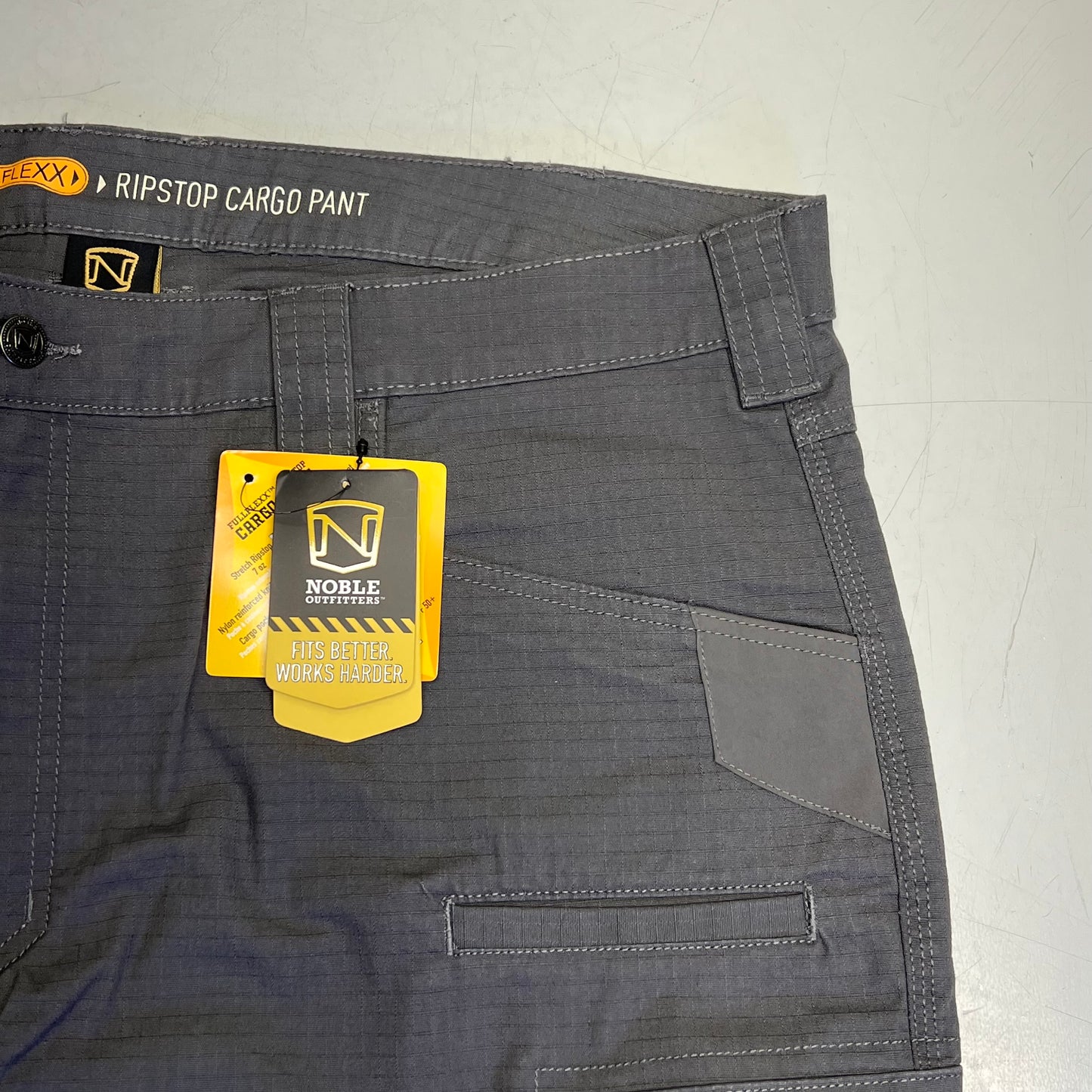 NOBLE OUTFITTERS Full Flexx Ripstop Cargo Pant Men's Sz 32x34 Wolf Grey 18449