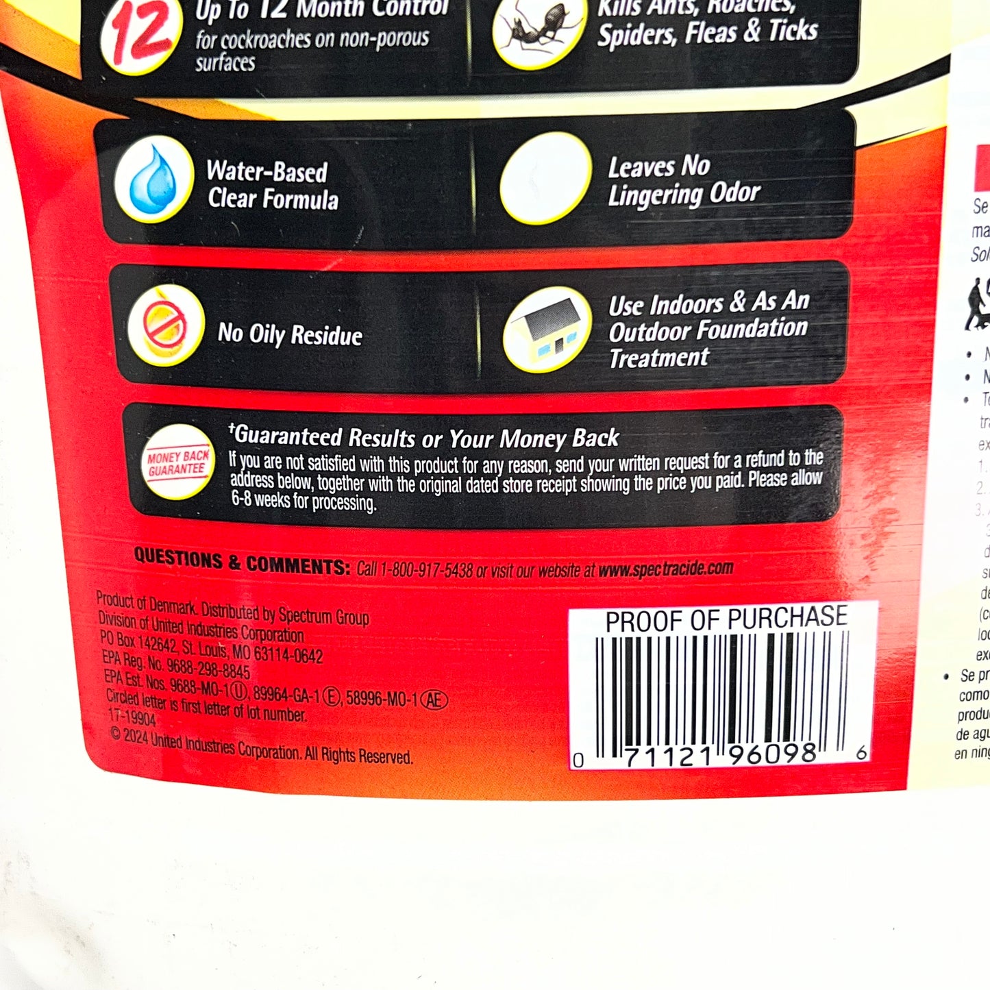 ZA@ SPECTRACIDE (2 PACK) Bug Stop Home Barrier Indoor & Outdoor  1 Gal HG-96098-1