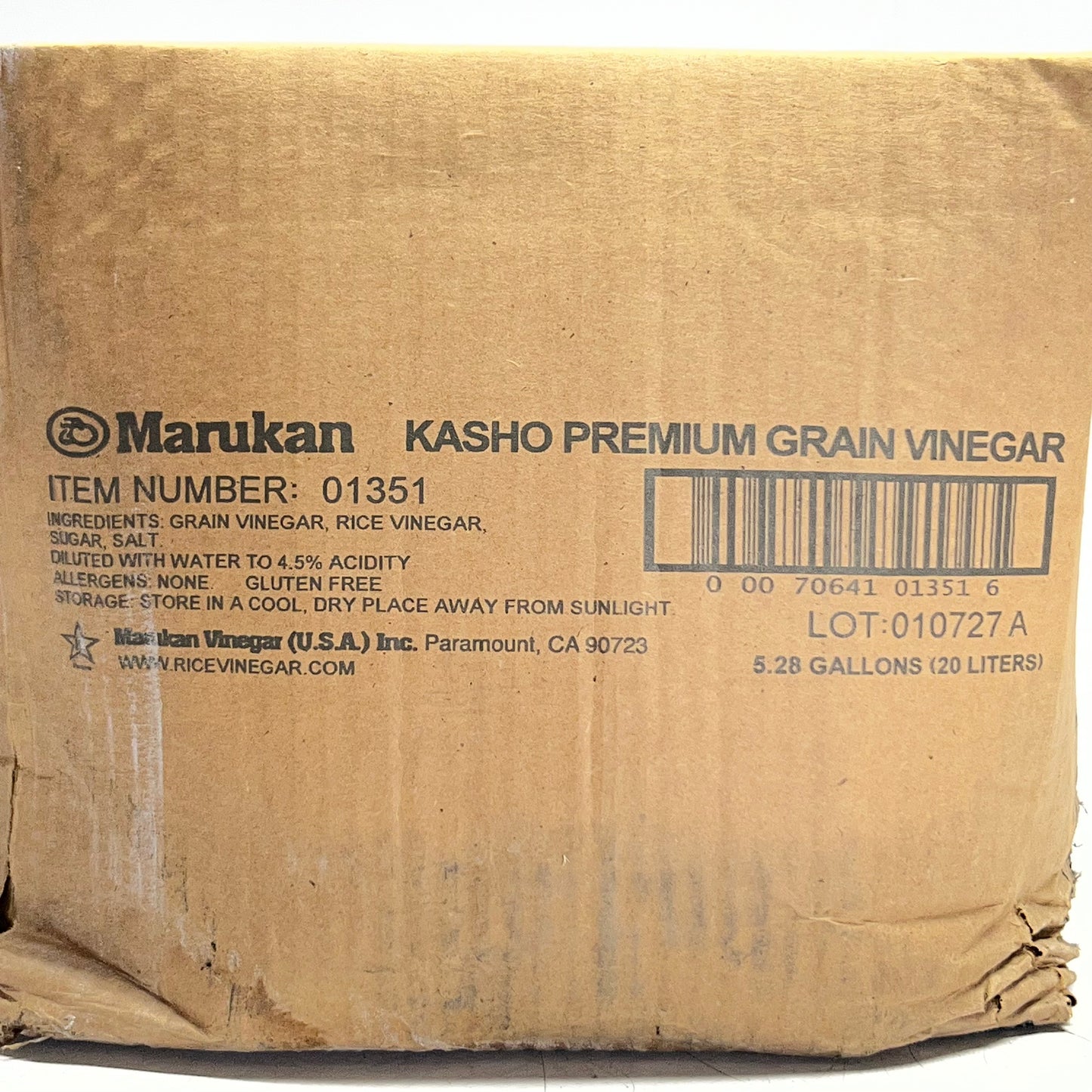 MARUKAN Kasho Premium Grain Vinegar 5.28 Gal. Brown 01351
