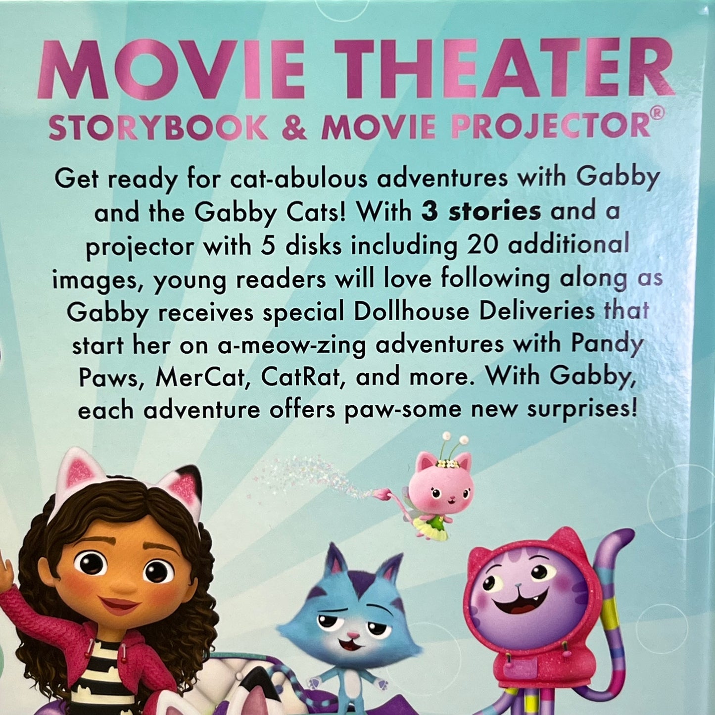 DREAMWORKS Gabby's Dollhouse Movie Theater Storybook & Movie Projector