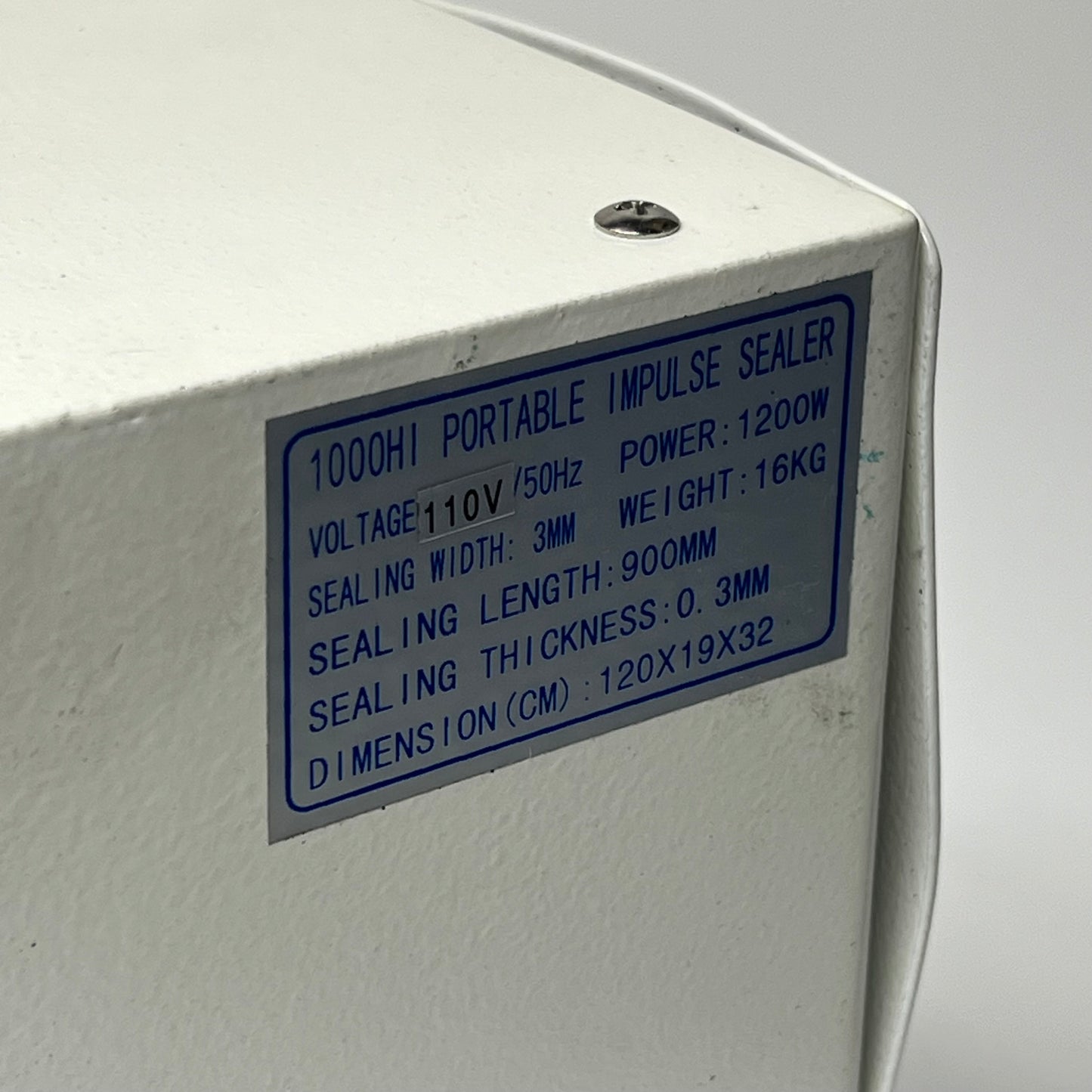 ZA@ Manual Impulse Heat Sealer Efficient Bag Sealing 40" Grey HI-1000 (As-is)